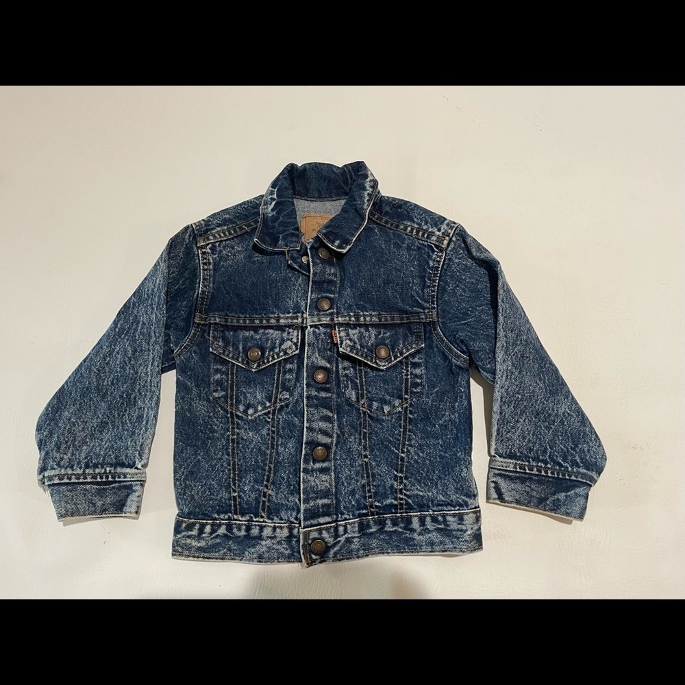 Vintage little Levi’s kids jacket size 6 blue - Picture 1 of 7